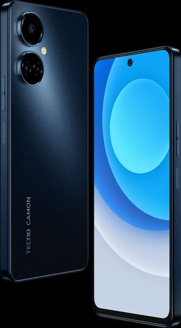 охладитель телефона: Tecno Camon 19, Новый, 128 ГБ, цвет - Синий, 2 SIM