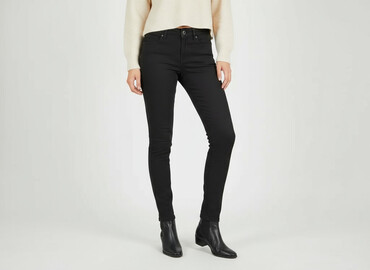 orsay spodnie woskowane czarne: Jeans for women, size S