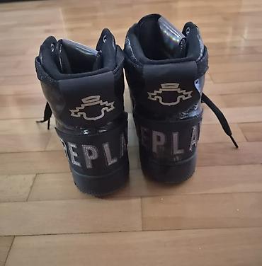 replay ljubicaste patike: Replay visoke patike – crne - Model: visoke (mid/high top) patike sa — 2