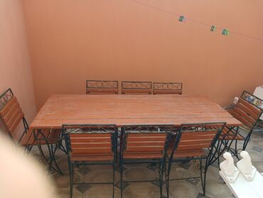 потолочные сушилки для белья: Dördbucaq masa, 8 stul, Açılmayan, Stullar ilə, Metal