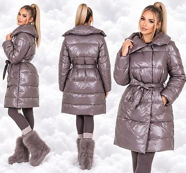 cntmp apparel jacket: Ženska zimska jakna/puffer kaput – sedefasto siva. LA TERRA, VEL S M — 2