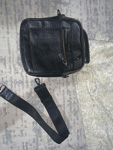 Барсетки: Сумка через плечо BUTUN, мужская - Материал: черная фактурная кожа с — 23