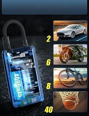 Alati za automobile: Pumpa-kompresor za naduvavanje auto guma ATJ-8466 NOVO. Opis — 8