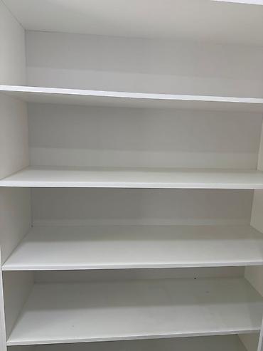 ayaqqabı mebeli: Ağ rəngli modul kitab rəfi/vitrin - Material: Laminat/MDF tipli ağ — 1