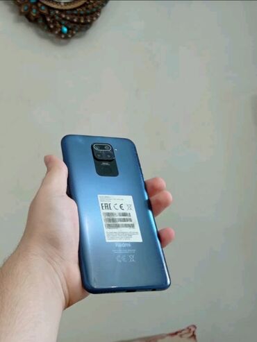 xiaomi 6 qiymeti: Xiaomi Redmi Note 9, 128 GB, rəng - Göy, 
 İki sim kartlı, Face ID, Sensor