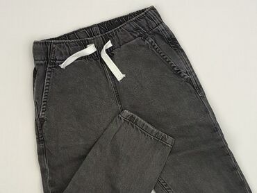eleganckie białe spodnie z wysokim stanem: Spodnie jeansowe, H&M, 2-3 lat, 92/98, stan - Idealny