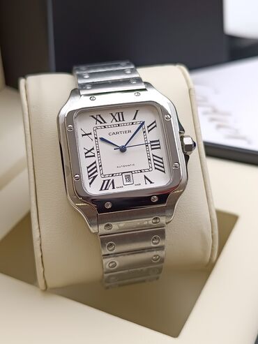 Qol saatları: Yeni, Qol saatı, Cartier, rəng - Gümüşü — 10