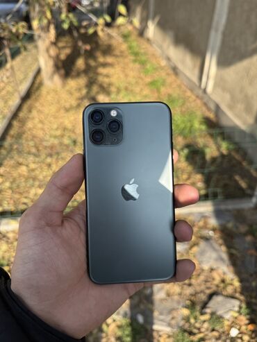 телефон тесла: IPhone 11 Pro, Новый, 64 ГБ, Matte Midnight Green, Чехол, 72 %