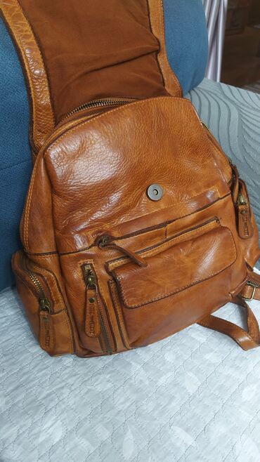 Рюкзаки: Рюкзак Hill Burry из натуральной кожи - Материал: натуральная кожа — 3