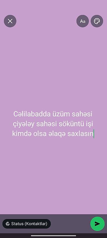 cəlilabad telefon: Cəlilabad ərazisində üzüm və çiyələk sahələrinin söküntüsü xidməti. - — 1