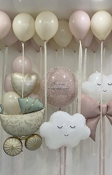 Воздушные шары и принадлежности: Гелиевые композиции из шаров с персональной надписью - Большие — 7