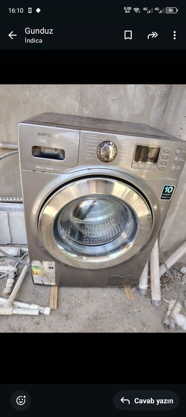 paltaryuyan ruçnoy: Paltaryuyan maşın Samsung, 8 kq, İşlənmiş, Avtomat, Qurutmasız, Kredit yoxdur, Ünvandan götürmə