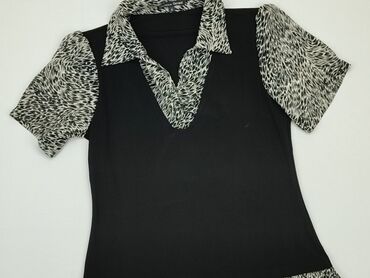 czarne t shirty damskie w serek: Polo shirt, S (EU 36), condition - Very good