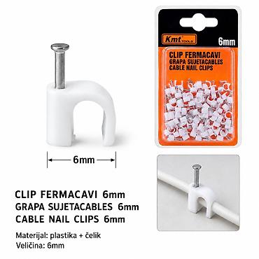 Phone Cables: KMT Predivo 9368602 – Kablovski ekseri/klipse 6 mm (42 kom) Opis: - — 1