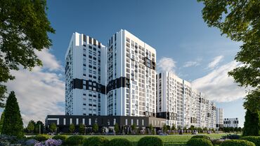 ижарага квартира ош 2023: 3 бөлмө, 106 кв. м, Элитка, 12 кабат, ПСО (өзү оңдоп түзөтүп бүтүү үчүн)