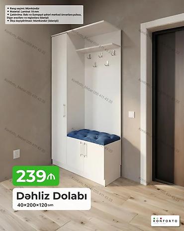 Dolablar: Dəhliz Dolabı – 40×200×120 sm Ağıllı planlanmış, kompakt və — 1