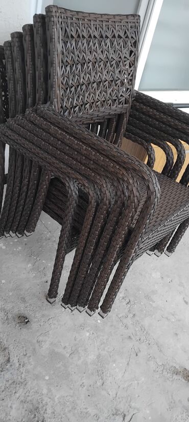 где можно купить барные стулья: Rattan tərzli açıq hava kresloları - Material: sintetik rattan