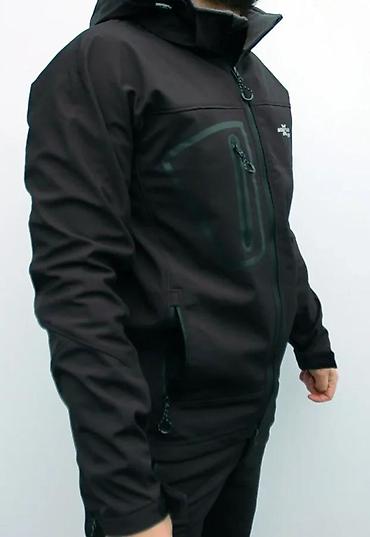 Kožne jakne: Crna muška softshell jakna brenda Mountain Sport sa kapuljačom. Jakna — 2