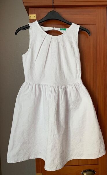uşaq donlar: PL - Kid's Dress Benetton, rəng - Ağ