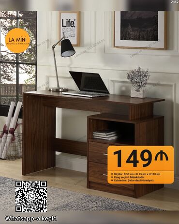 стол компьютерный складной трансформер: Düz masa, Stulsuz, Polkalı, Siyirməli, Teksturalı laminat