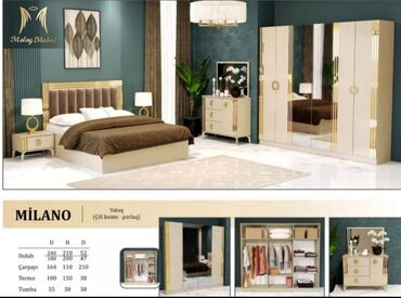 Yataq otağı dəstləri: İkinəfərlik çarpayı, Komod, Dolab, 2 tumba, Rusiya, Yeni — 8