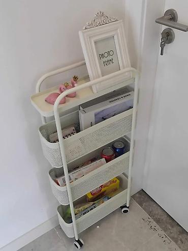 Тележки-органайзеры на колесах: Узкая многоярусная этажерка-органайзер на колесах - Форм-фактор — 6