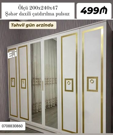 ikinci el qapi pencere: Yeni, Açılan, 6 qapı Qarderob, paltar dolabı