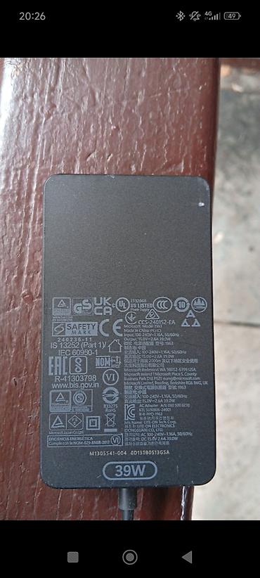 Блок питания Microsoft Surface 39W - Оригинальный адаптер питания at lalafo.kg Блок питания Microsoft Surface 39W - Оригинальный адаптер питания
