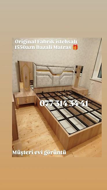 Yataq otağı dəsti – Original fabrik istehsalı Tərkibi: - Bazalı