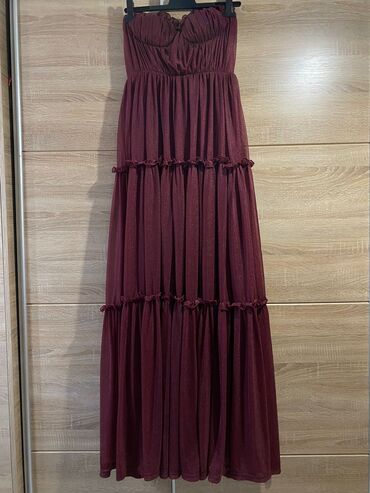 haljine za maturu za punije: L (EU 40), color - Burgundy, Evening, Without sleeves