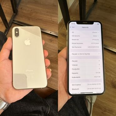 hdd yadas vinti: IPhone Xs, 64 GB, Gümüşü, Face ID