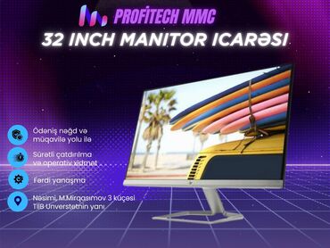 2 ədəd monitor: 32 inch Monitor İcarəsi 🔹 PROFITECH MMC təqdim edir 🔹 🖥 Təqdimatlar
