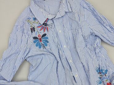 niebieska bluzki z długim rękawem: Shirt, 2XL (EU 44), condition - Perfect