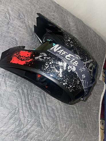 moto kaski: Motokross/Dual-sport dəbilqə + qoruyucu eynək seti - NAFX/Born for — 1