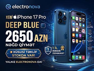 IPhone 17 Pro, 256 GB, Blue Titanium, Face ID, Simsiz şarj, Sənədlərlə lalafo.az -da IPhone 17 Pro, 256 GB, Blue Titanium, Face ID, Simsiz şarj, Sənədlərlə