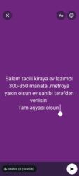 аренда квартир в баку за 200 манат: Kirayə ev axtarılır - Büdcə: 300–350 AZN - Metroya yaxın olsun - Evin