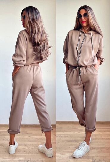 Gornji i donji deo: 🔥Ženski komplet trenerke – duks sa rajsferšlusom i kapuljačom + donji — 4