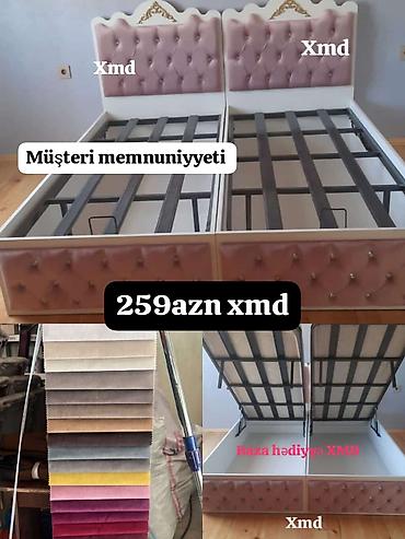 dəmir setka: Tək nəfərlik çarpayı və matrasslar - Rəng seçimi: müxtəlif parça və — 1