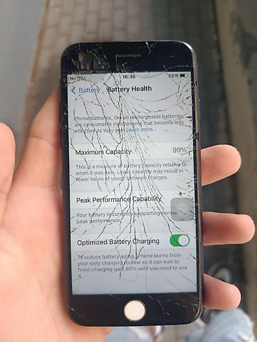 IPhone 7, 128 GB, Qara, Qırıq