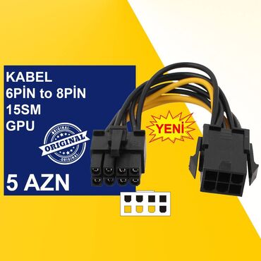 Səsgücləndiricilər, qulaqlıqlar və mikrofonlar: Kabellər "6PİN FEMALE to 8PİN MALE Original" ⭐6pin Female to 8pin Male