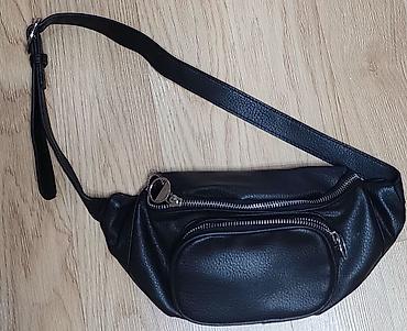 mango canta: TERRANOVA- Qara bel/çiyin çantası (belt bag, crossbody) - Material — 2