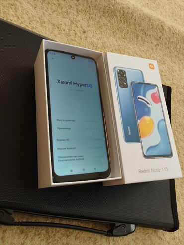 телефоны 900: Redmi, Redmi Note 11, Новый, 128 ГБ, цвет - Черный, 2 SIM