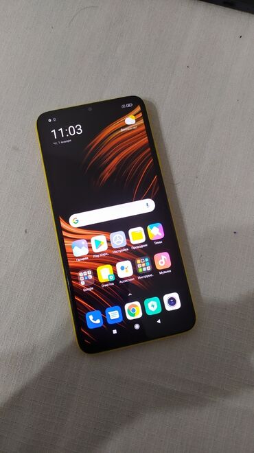 купить смартфон бишкек: Poco M3, Колдонулган, 128 ГБ, түсү - Сары, 2 SIM
