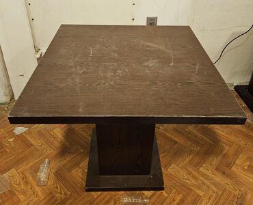 стол с эпоксидной смолой: Классический стол, Б/у, Нераскладной, Квадратный стол