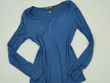 niebieska bluzki z długim rękawem: Блуза жіноча, M, стан - Дуже гарний