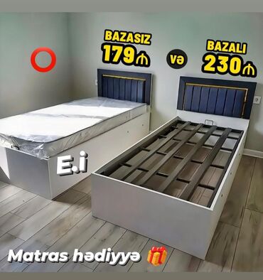 1 kub taxta nece kvadratdir: Yeni, Təknəfərlik çarpayı, Matras ilə