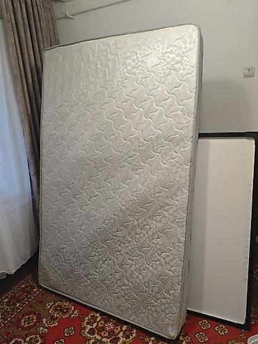 Спальный матрас, Б/у, Полуторный, Боннельная система пружин, Жаккард, Другой бренд, Матрасы средней жесткости, Самовывоз