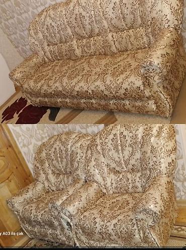 İşlənmiş, Klassik divan, 2 kreslo, Divan, Bazasız, Açılmayan