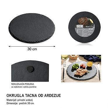 KMT Podmetač od okruglog škriljevca 30 cm - Brend: Kmt Style -