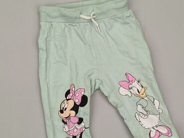 zara zielona bluzka: Spodnie dresowe, Disney, 9-12 m, stan - Dobry